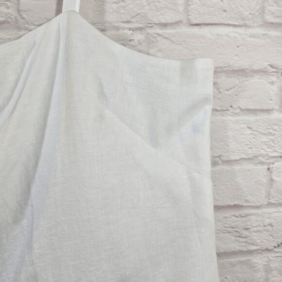 R J.Crew White Button Down Claudia Linen Dress NWT Size 3X Above Knee Sheath - Picture 3 of 11